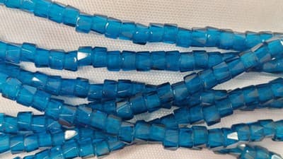 6MM Czech Fire Polished, Cerulean, Bols Beads, Transparent, Luster Finish-Glass - Thumbnail 2