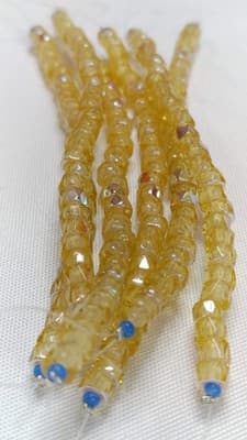 6MM Czech Fire Polished, Lt Yellow, Bols Beads, Transparent, Luster - Thumbnail 4