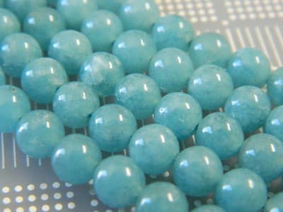 6MM Natural Blue Sponge Quartz Beads - Powder Blue Quartz Beads - 15" - Thumbnail 5