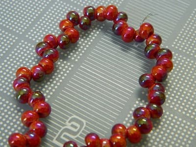 6mm Drop Full Rainbow Glass Beads - Red Drop Beads - Drop Glass Beads - - Thumbnail 5