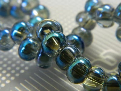 6mm Drop Full Rainbow Glass Beads - Blue Drop Beads - Drop Glass Beads - - Thumbnail 3