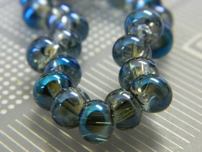 6mm Drop Full Rainbow Glass Beads - Blue Drop Beads - Drop Glass Beads - - Image 1
