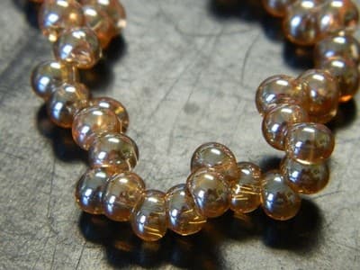 6mm Drop Full Rainbow Glass Beads - Peach Drop Beads - Drop Glass Beads - Thumbnail 5