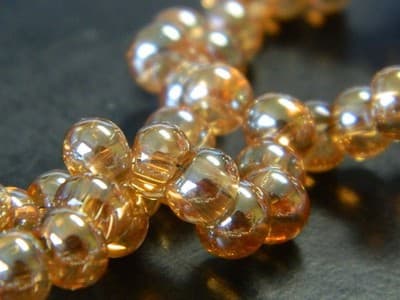 6mm Drop Full Rainbow Glass Beads - Peach Drop Beads - Drop Glass Beads - Thumbnail 7
