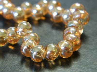 6mm Drop Full Rainbow Glass Beads - Peach Drop Beads - Drop Glass Beads - Thumbnail 9
