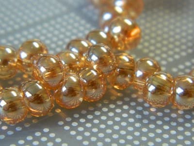 6mm Drop Full Rainbow Glass Beads - Peach Drop Beads - Drop Glass Beads - Thumbnail 10