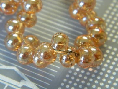 6mm Drop Full Rainbow Glass Beads - Peach Drop Beads - Drop Glass Beads - Thumbnail 4