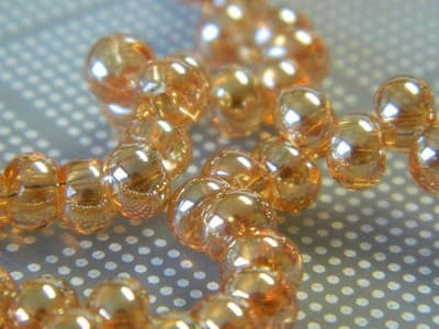 6mm Drop Full Rainbow Glass Beads - Peach Drop Beads - Drop Glass Beads - Thumbnail 6