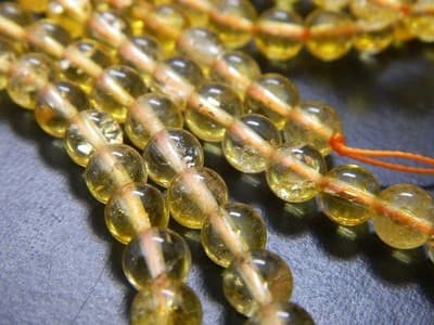 6MM Deep Yellow Round Citrine Quartz Gemstone Beads -Round Natural 6MM Citrine - Thumbnail 8