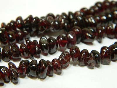 6~12MM Grade AB Natural Garnet Pebble Beads - Red Garnet Pebble Beads - 32" - Image 1