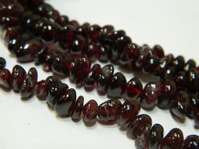 6~12MM Grade AB Natural Garnet Pebble Beads - Red Garnet Pebble Beads - 32" - Thumbnail 2