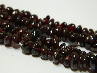 6~12MM Grade AB Natural Garnet Pebble Beads - Red Garnet Pebble Beads - 32" - Thumbnail 8