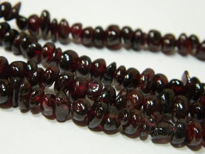 6~12MM Grade AB Natural Garnet Pebble Beads - Red Garnet Pebble Beads - 32" - Thumbnail 4
