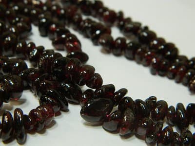 6~12MM Grade AB Natural Garnet Pebble Beads - Red Garnet Pebble Beads - 32" - Thumbnail 7