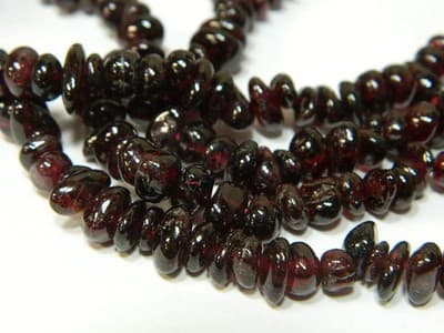 6~12MM Grade AB Natural Garnet Pebble Beads - Red Garnet Pebble Beads - 32" - Thumbnail 3