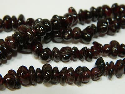 6~12MM Grade AB Natural Garnet Pebble Beads - Red Garnet Pebble Beads - 32" - Thumbnail 6