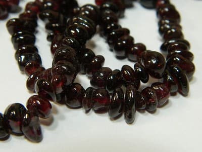 6~12MM Grade AB Natural Garnet Pebble Beads - Red Garnet Pebble Beads - 32" - Thumbnail 5