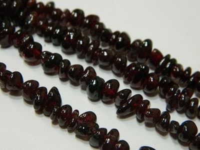 6~12MM Grade AB Natural Garnet Pebble Beads - Red Garnet Pebble Beads - 32" - Thumbnail 9