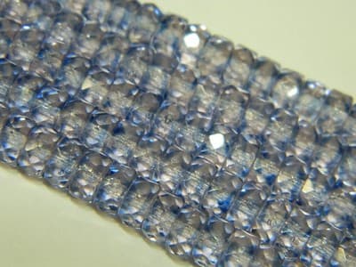 6MM Fire Polished Czech Glass Beads - Light Blue & Light Purple Mix Transparent - Image 1