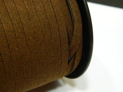 5MM Coconut Brown Faux Suede Lace Cord Jewelry Making Stringing Material Color - Thumbnail 3
