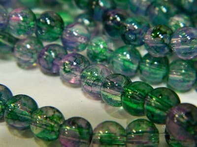 6MM Green & Pink Opalite Glass Beads - Round Glass Faux - Thumbnail 8