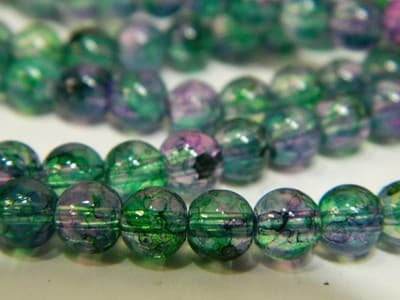 6MM Green & Pink Opalite Glass Beads - Round Glass Faux - Thumbnail 10