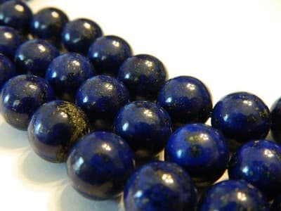 6MM Natural Round Dark Blue Lapis Lazuli Gemstone Beads - Deep Blue Lapis - Thumbnail 4
