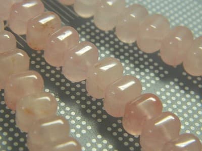 6x8MM Rose Quartz Cushion Beads - Pink Quartz Beads - Gemstone Cushion Beads - - Thumbnail 2