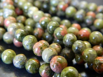6MM Natural Unakite Gemstone Round Beads - Unakite Round Stone Beads All - Thumbnail 2