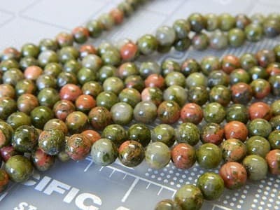 6MM Natural Unakite Gemstone Round Beads - Unakite Round Stone Beads All - Thumbnail 5