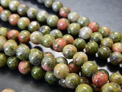 6MM Natural Unakite Gemstone Round Beads - Unakite Round Stone Beads All - Thumbnail 4