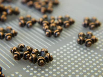 7.5MM Red Copper Colored Flat Tibetan Style Jewelry Supply Spacer Beads - Metal - Thumbnail 3