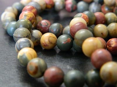 6MM Smooth Round Picasso Stone Jasper Beads -30 Beads Per Order - Thumbnail 6