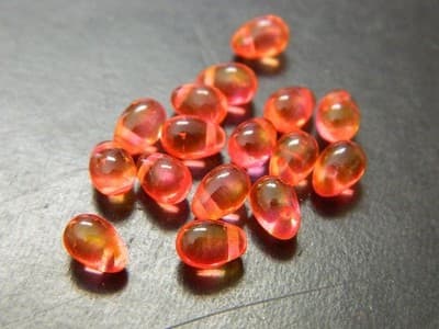 7MM Pink & Yellow Resin Drop Beads - Pink And Yellow Two Toned Resin Drop - Thumbnail 2