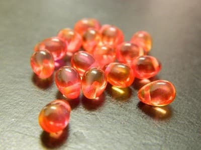 7MM Pink & Yellow Resin Drop Beads - Pink And Yellow Two Toned Resin Drop - Thumbnail 4