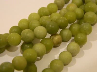 6MM Olive Green Taiwan Jade Beads - Light Green Round Frosted Taiwan Jade Round - Thumbnail 5