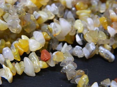 7~12MM Natural Multi-Colored Agate Chips Beads - Assorted Color Agate Chip - Thumbnail 3