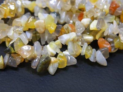 7~12MM Natural Multi-Colored Agate Chips Beads - Assorted Color Agate Chip - Thumbnail 7