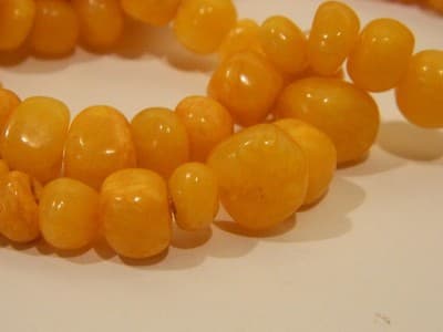 7-10MM Creamsicle Orange Candy Jade Gemstone Pebble Beads - Pebble Nugget Rich - Image 1