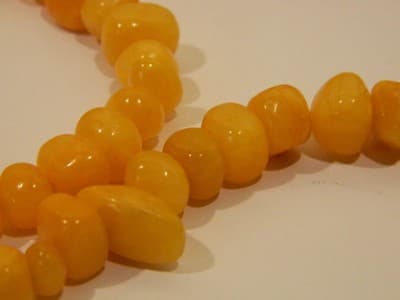 7-10MM Creamsicle Orange Candy Jade Gemstone Pebble Beads - Pebble Nugget Rich - Thumbnail 7
