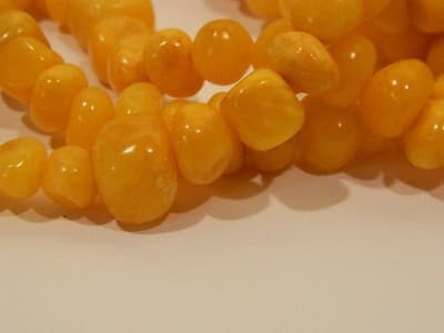 7-10MM Creamsicle Orange Candy Jade Gemstone Pebble Beads - Pebble Nugget Rich - Thumbnail 8
