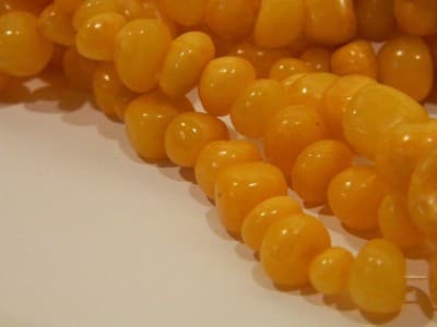 7-10MM Creamsicle Orange Candy Jade Gemstone Pebble Beads - Pebble Nugget Rich - Thumbnail 6