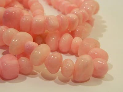 7-10MM Cotton Candy Pink Candy Jade Gemstone Pebble Beads - Pebble Nugget Rich - Thumbnail 7