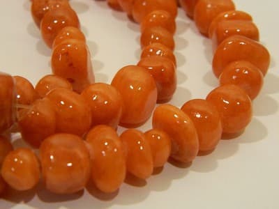 7-10MM Indian Red Candy Jade Gemstone Pebble Beads - Pebble Nugget Rich Color - Thumbnail 8