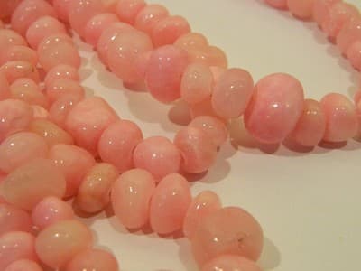 7-10MM Cotton Candy Pink Candy Jade Gemstone Pebble Beads - Pebble Nugget Rich - Thumbnail 8