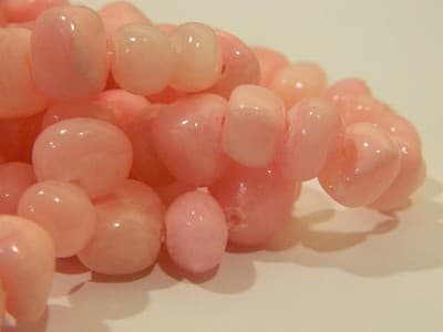 7-10MM Cotton Candy Pink Candy Jade Gemstone Pebble Beads - Pebble Nugget Rich - Thumbnail 4