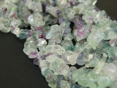 7~12MM Natural Fluorite Gemstone Chips Beads- Purple & Green Fluorite Chip - Thumbnail 3