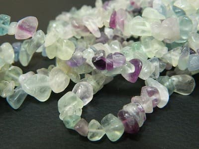 7~12MM Natural Fluorite Gemstone Chips Beads- Purple & Green Fluorite Chip - Image 1
