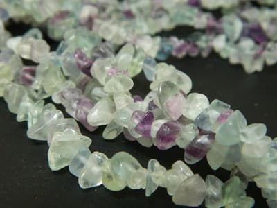 7~12MM Natural Fluorite Gemstone Chips Beads- Purple & Green Fluorite Chip - Thumbnail 2