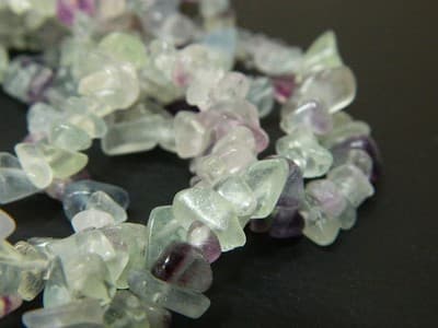 7~12MM Natural Fluorite Gemstone Chips Beads- Purple & Green Fluorite Chip - Thumbnail 6